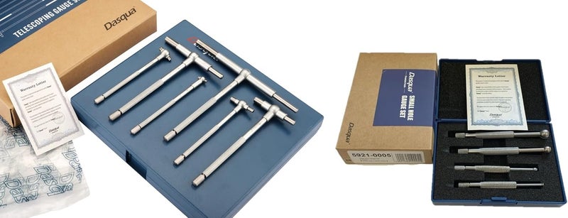 Dasqua 9999-0041 4-Piece Small Hole Gages and 8-100Mm~5/16-4 x 6-Inch Telescoping Gages Set - Image 1